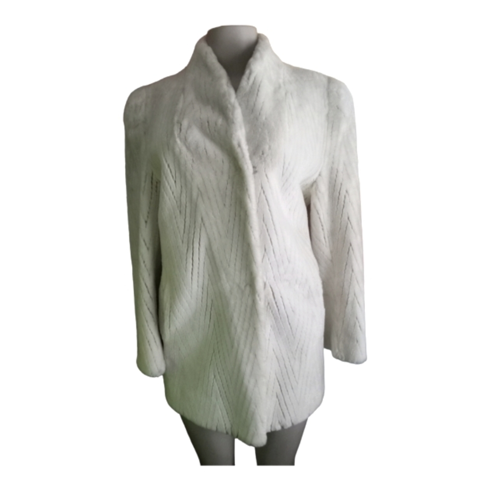 Vintage Jacques Saint Laurent For Genelle Ribbed Fur Coat